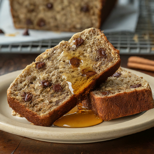A moist and delicious flourless banana bread packed with healthy oats, naturally sweet bananas, and decadent chocolate chips.