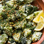 SMASHED CUCUMBER SALAD WITH FETA-DILL DRESSING