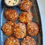 High Protein Tuna Melt Fritters browing