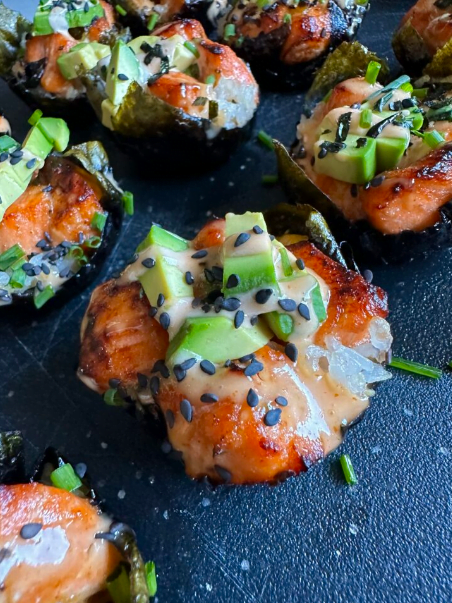 SPICY SALMON RICE MUFFINS