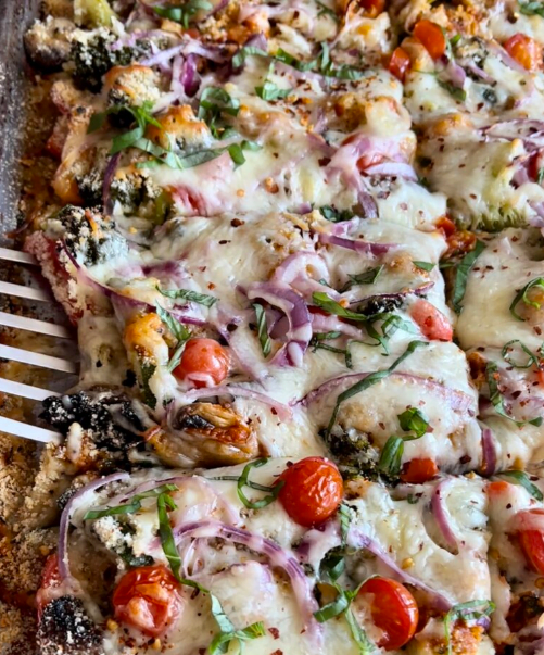 Low Carb Roasted Vegetable Pizza